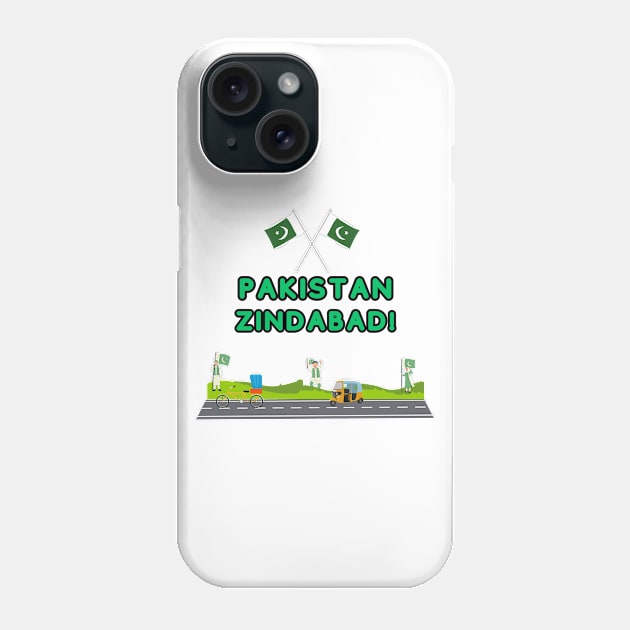Pakistan Zindabad Phone Case by Quotigner