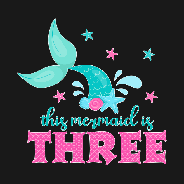 Mermaid Tail 3rd Birthday by PinkInkArt