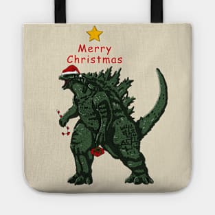 Godzilla Merry Christmas Tote