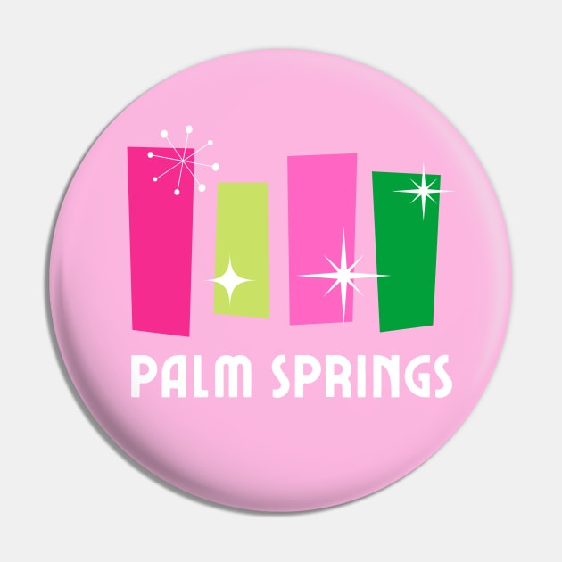 Palm Springs California Retro Vintage Pin by MalibuSun