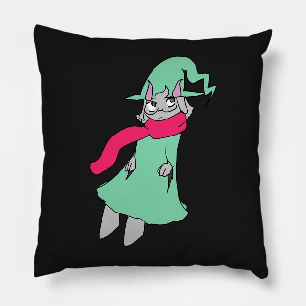 Deltarune Light Ralsei Chibi Sticker, Pin, + Others Pillow by nhitori