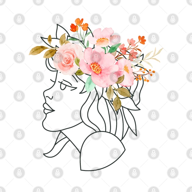 Floral Lady Portrait by GoodyL