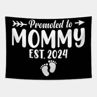 Womens Promoted To Mommy 2024 Soon To Be Mommy Leveled Up To Mommy Tapestry