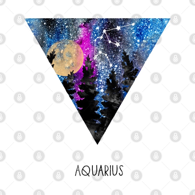 Aquarius Constellation, Aquarius by RosaliArt