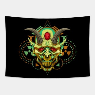 oni japanese demon samurai devil Tapestry