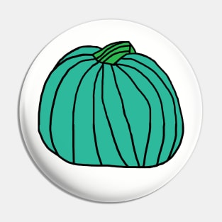 Big Cyan Pumpkin Pin