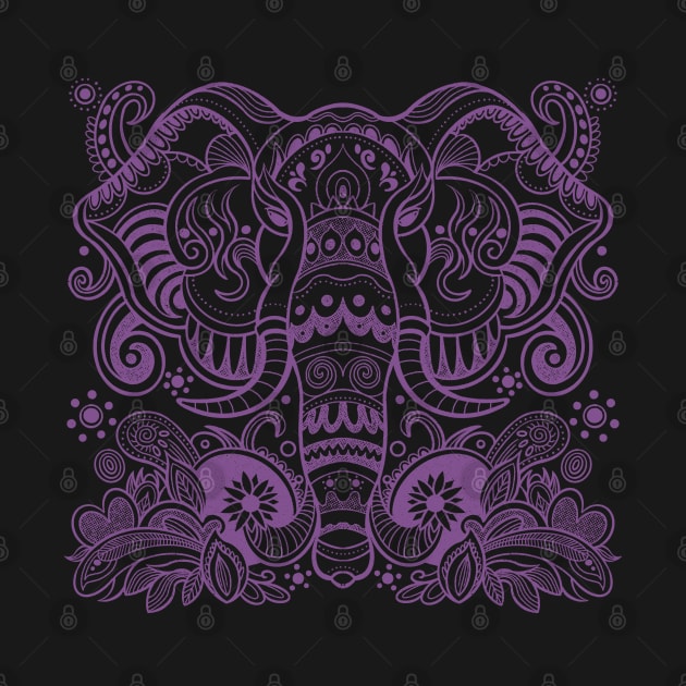 Elephant Symmetrical Pattern by RGB Ginger