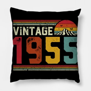 Vintage 1955 Birthday Gift Retro Style Pillow