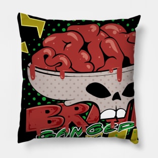 brain ganged my brain Pillow