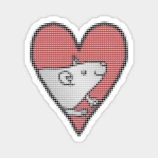 My Valentines Day Rat Heart Filled with Hearts Magnet