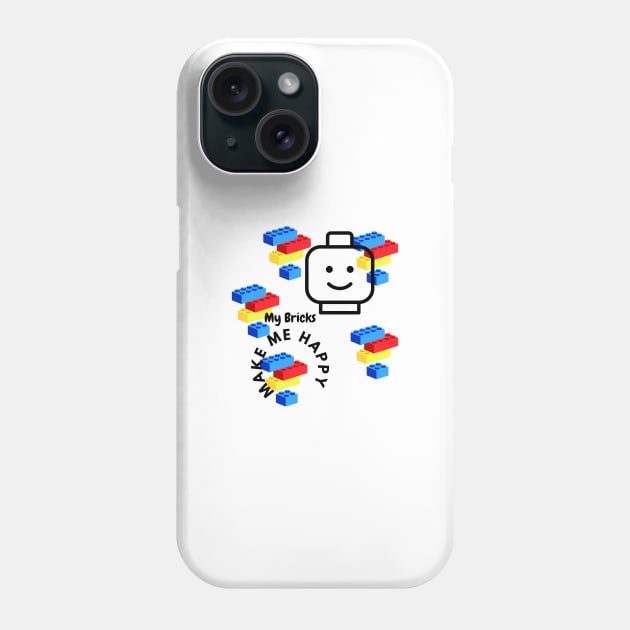 Bricks make me Happy Phone Case by SusieAntaraCreative