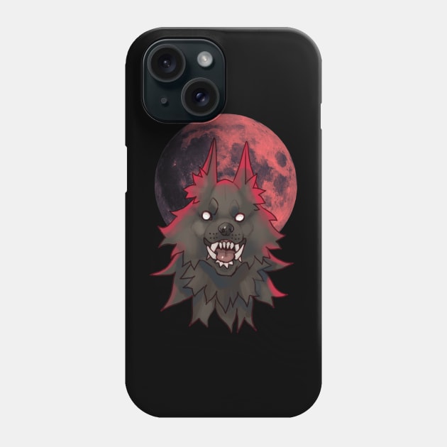 Werewolf Blood Moon Phone Case by owlapin