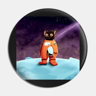 Ground Control to Major Tom Cat (Square Image) Pin