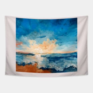 sea sunrise abstract Tapestry