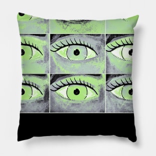 Agender Pride Painted Eyes Collage Pillow