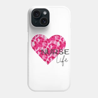 Nurse life camo harts Phone Case