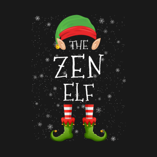 Zen Elf Family Matching Christmas Group Funny Pajama Xmas T-Shirt