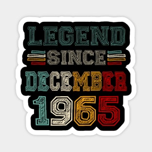 58 Years Old Legend Since December 1965 58th Birthday Magnet