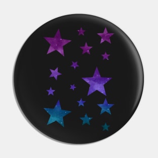 Blue Purple Ombre Galaxy Stars Pin