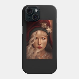 Beautiful Girl Portrait In Santa Claus Costume 4 Phone Case