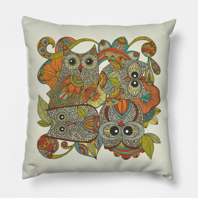 4 little owls Pillow by Valentina Harper