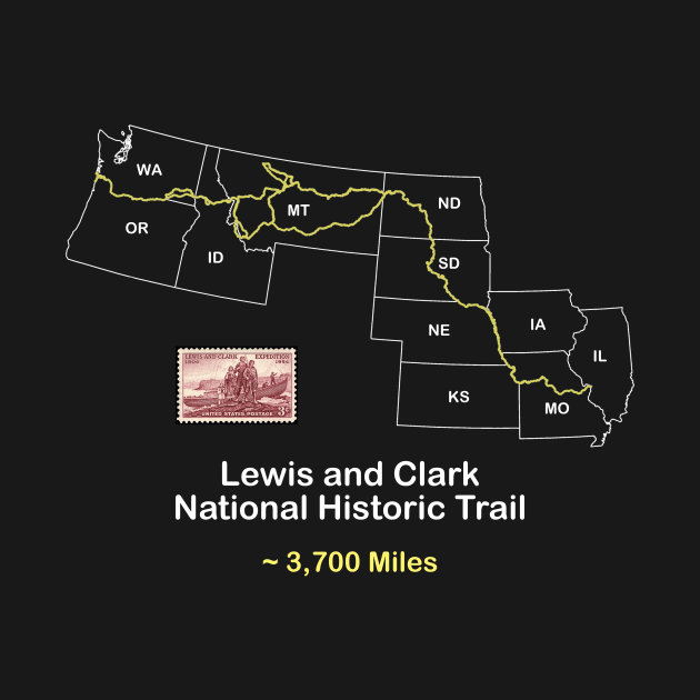 Route Map Design, The Lewis and Clark Trail by numpdog