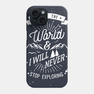 I Love The World white Phone Case