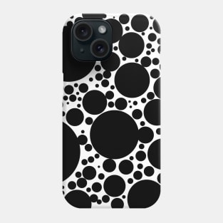 Black Bubbles Pattern Phone Case