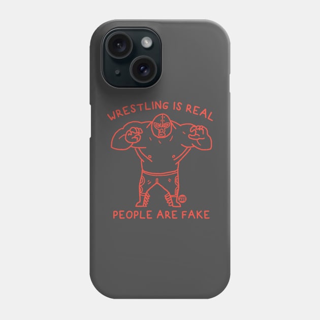 wrestling real Phone Case by toddgoldmanart