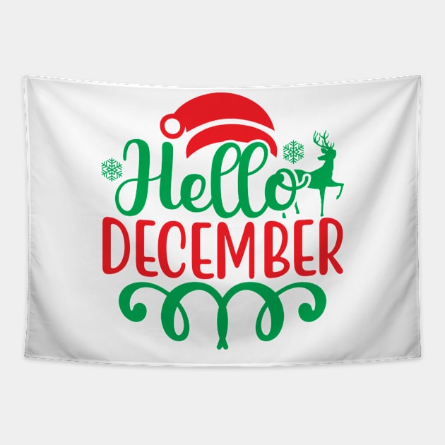 hello December Tapestry by Marwah