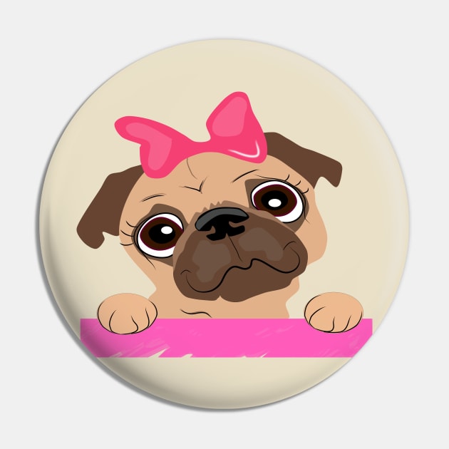 Pug  valentines Pin by chrstdnl