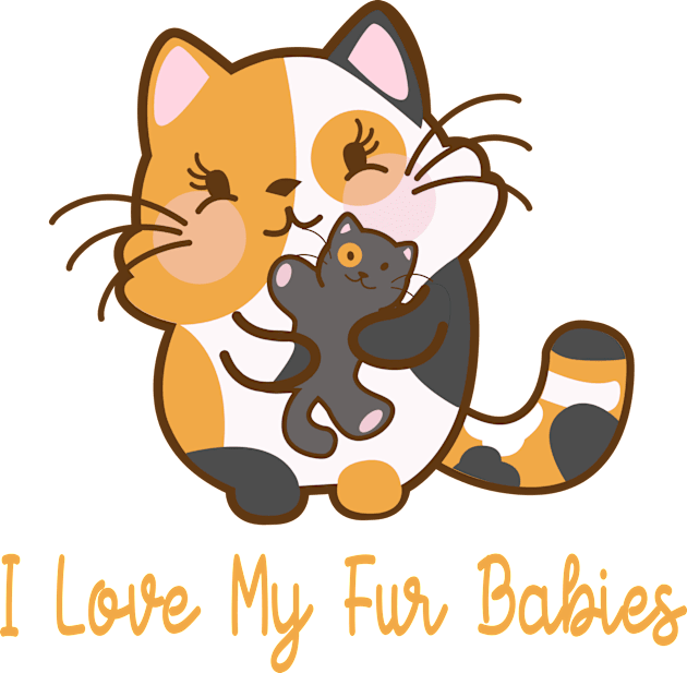 I LOVE MY FUR BABIES (CATS) Kids T-Shirt by remerasnerds