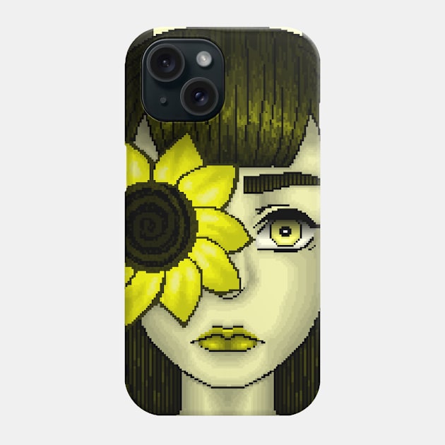 Sunflower Eye Phone Case by NaabArts