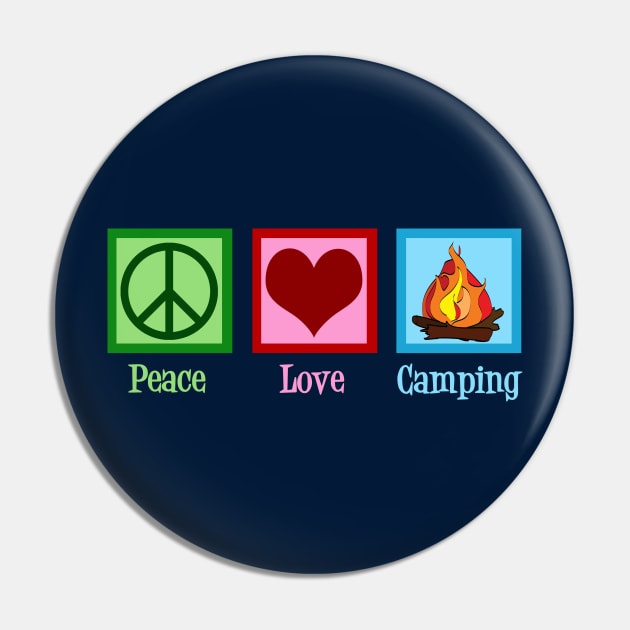 Cute Peace Love Camping Pin by epiclovedesigns