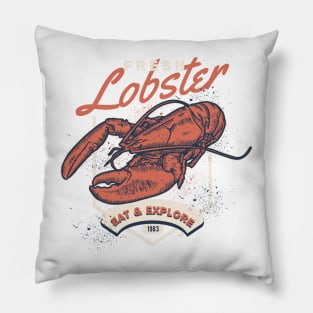 Freesh lobster eat and explore 1983 Pillow