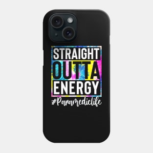 Paramedic Life Straight Outta Energy Tie Dye Phone Case