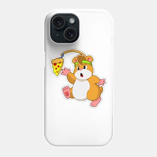 Hamster at Eating with Pizza Phone Case