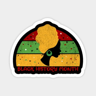 Retro Black History Month African Woman Magnet
