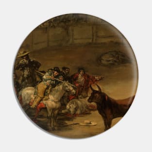 Bullfight, Suerte de Varas by Francisco Goya Pin