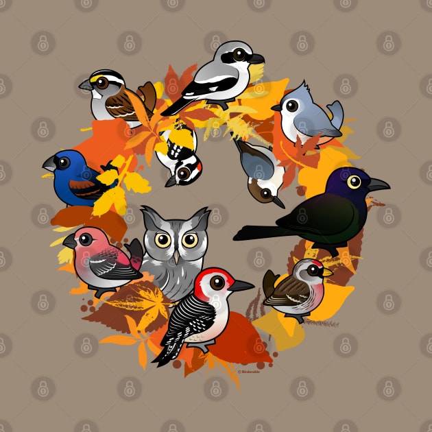 Fall Foliage and Autumn Birds by birdorable