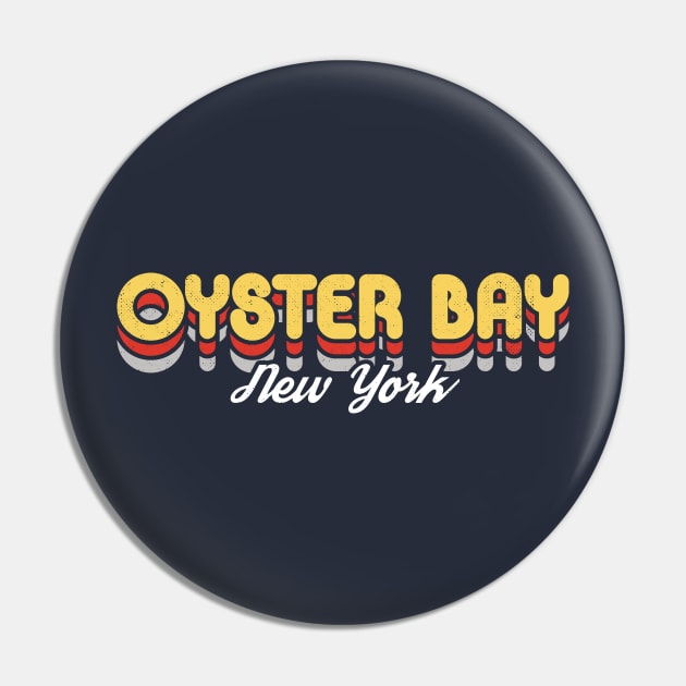 Retro Oyster Bay New York Pin by rojakdesigns