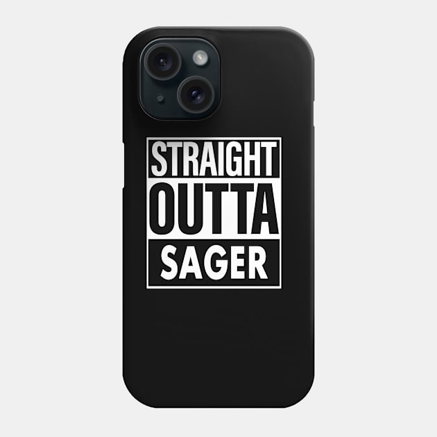 Sager Name Straight Outta Sager Phone Case by ThanhNga