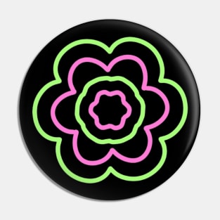 Pink and green flower Pin