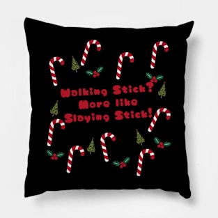 Candy Cane Holly Wreath Pillow