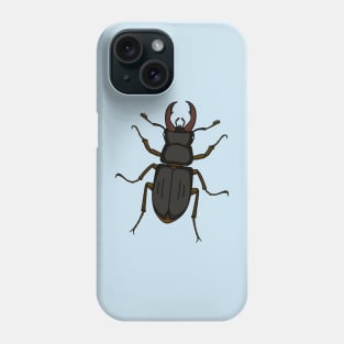 Stag beetle insect illustration Phone Case