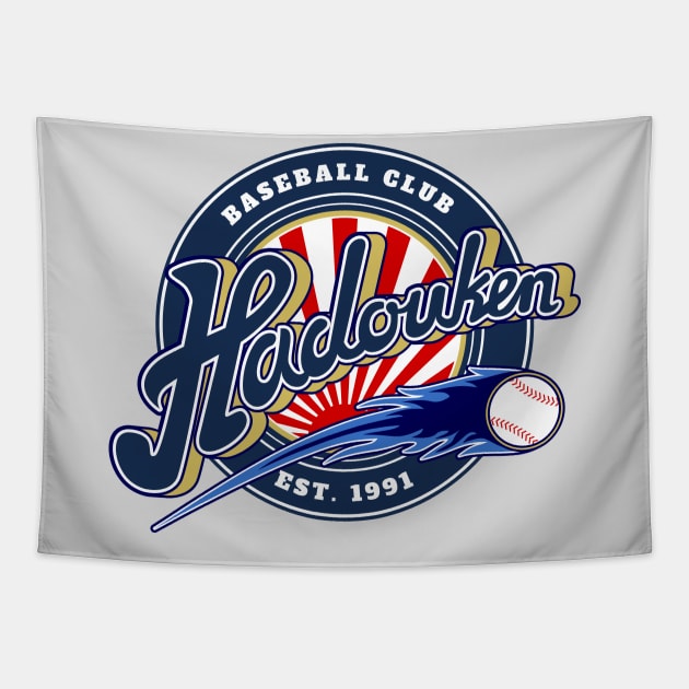 Hadouken Baseball Club Tapestry by monochromefrog