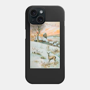 Retro Country Winter Scene Phone Case