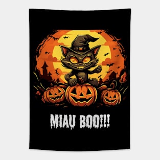 Miaw Halloween Design Cute Cat Tapestry