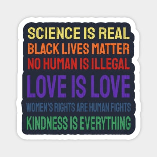 science is real black lives matter - vintage Magnet