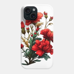 Red Flowers Phone Case